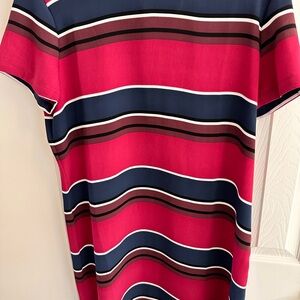 Adrienne Vittadini Blue and Pink striped dress